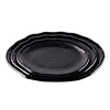 black melamine plates